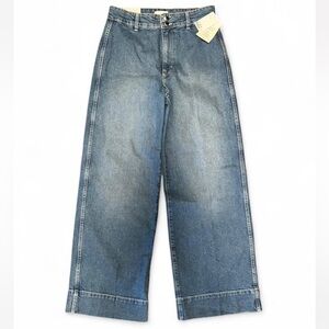 H&M Wide Leg Relaxed Fit Blue Jeans Size 8